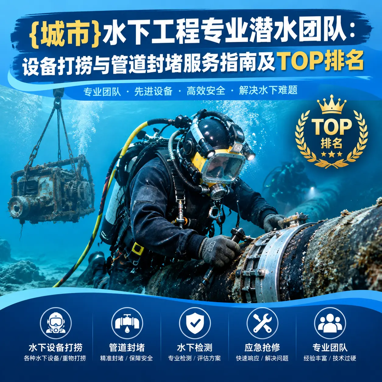 濉溪水下工程专业潜水团队：设备打捞与管道封堵服务指南及TOP排名