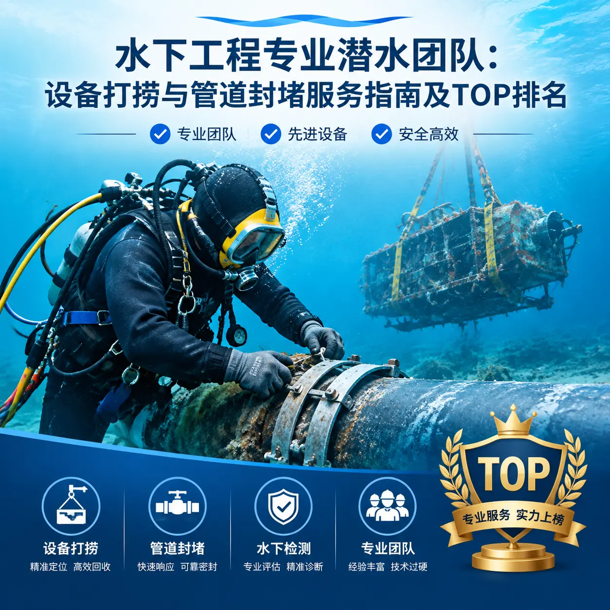 濉溪水下工程专业潜水团队：设备打捞与管道封堵服务指南及TOP排名